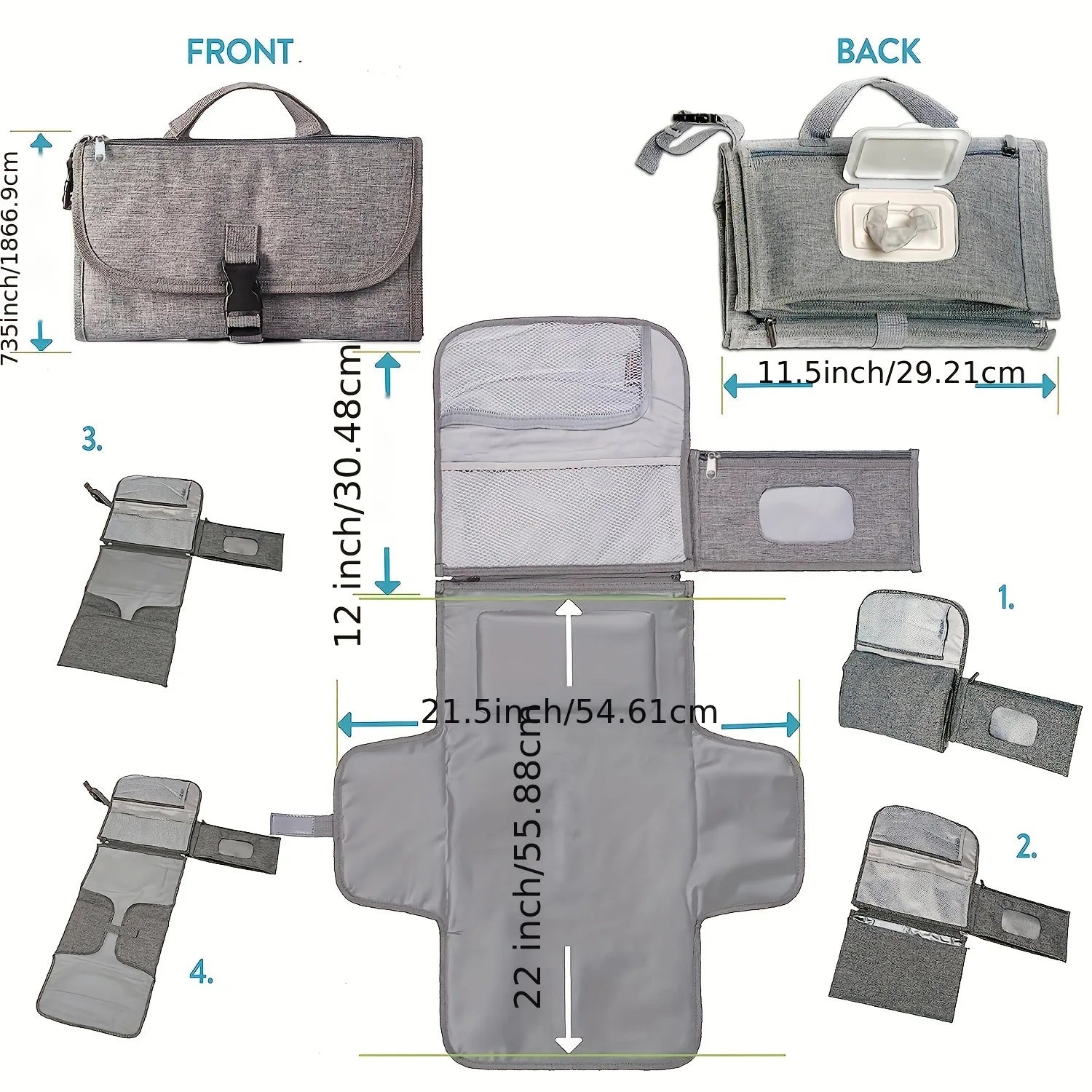 Portable Waterproof Diaper Changing Pad